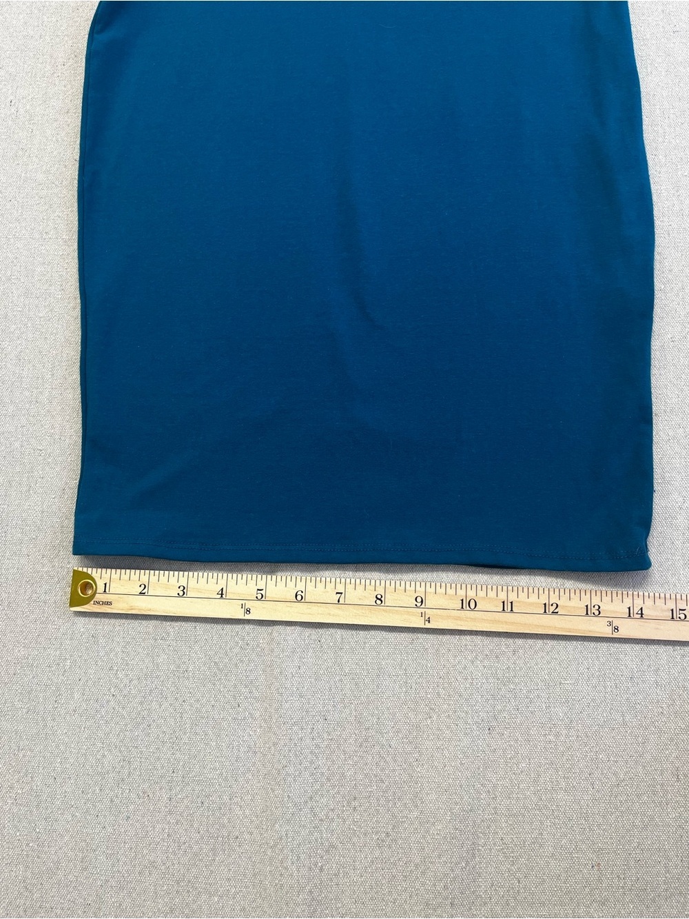 LA CLEF Teal Racerback Midi Dress Medium Bodycon Stretch USA - Picture 5 of 9